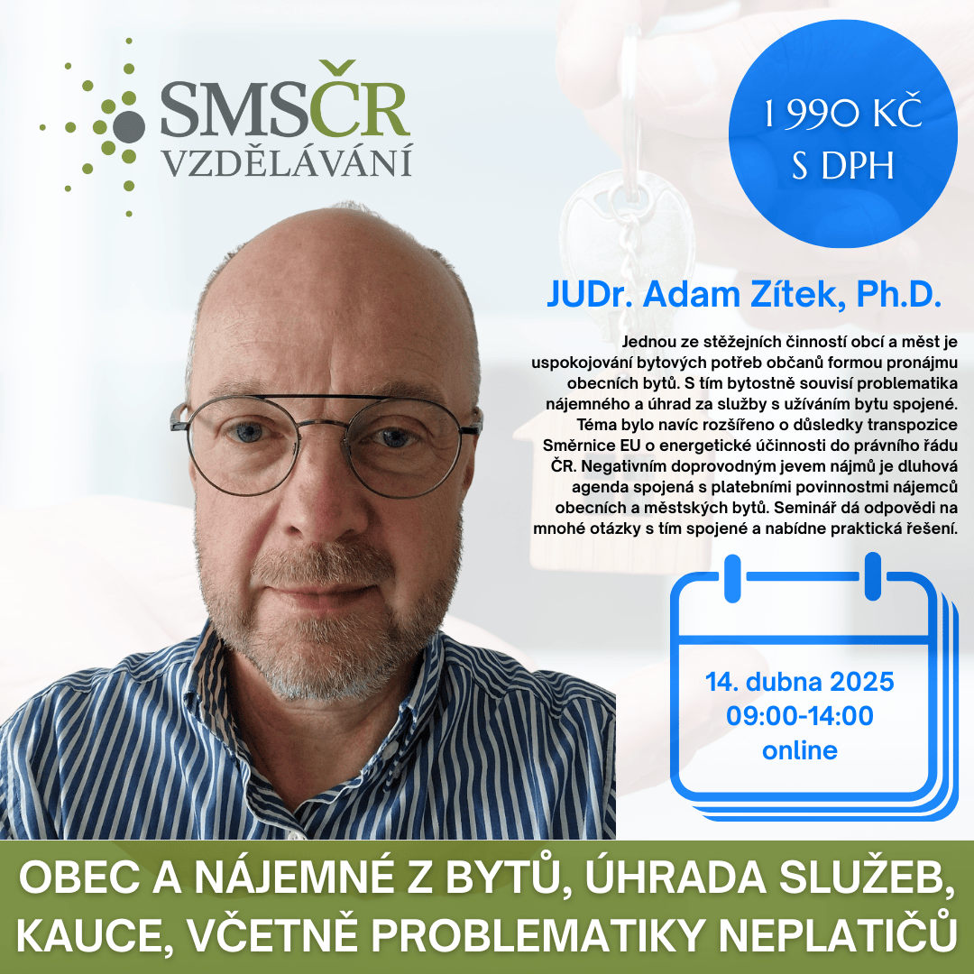 Obec a nájemné z bytů, úhrada služeb, kauce, včetně problematiky neplatičů_duben 2026_online_čtverec